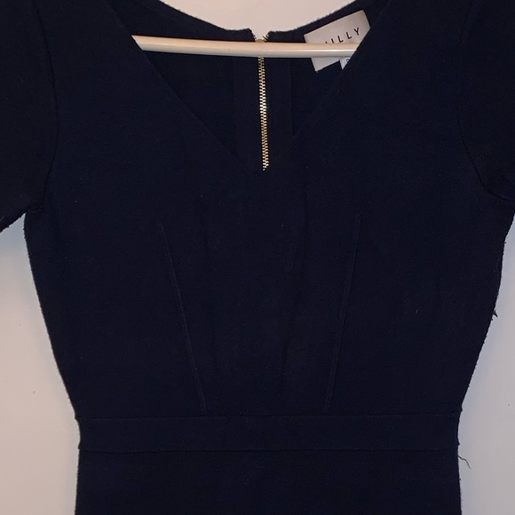 Milly “Claire” Navy Blue Knit 3/4 Sleeve Dress - Picture 4 of 4